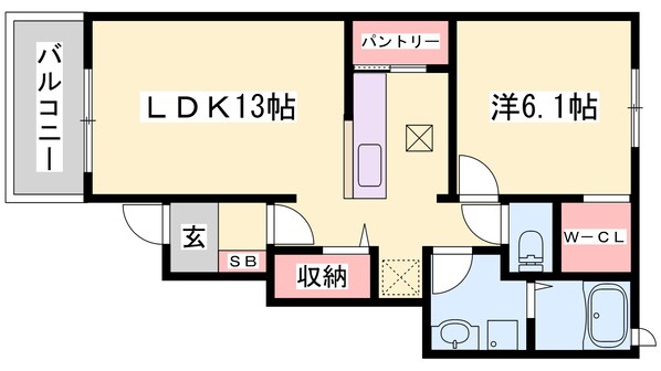 坂越駅 徒歩5分 1階の物件間取画像